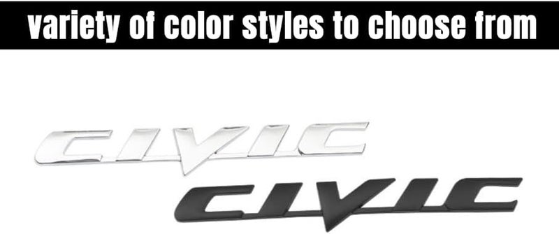 HUIANTS Car 3D Rear Tail Letter Emblem Replacement for Civic,Car Badge Decals Logo Trunk Decoration Emblem Modification Fit Civic 2006-2011 Accessories - Image 4